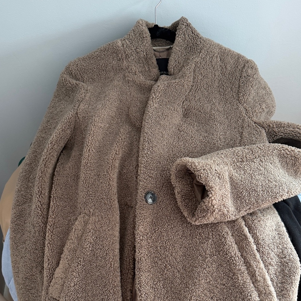 Banana Republic Women’s Brown Sherpa Coat TEDDY coat